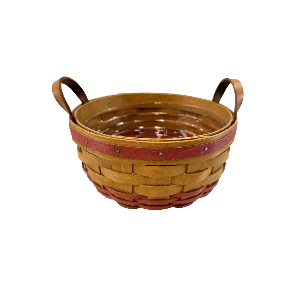 1995 Mother's Day Basket w/Protector Vintage 8.5"RD x 4"H